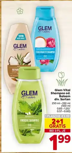 Billa Glem Vital Shampoo od. Balsam Angebot