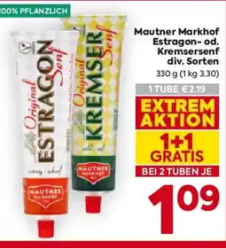 Billa Mautner Markhof Estragon-od. Kremsersenf Angebot
