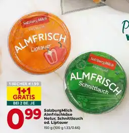 Billa Salzburg Milch Almfrischkäse Natur, Schnittlauch od. Liptauer Angebot