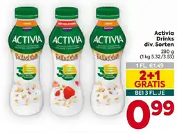 Billa Activia Drinks Angebot