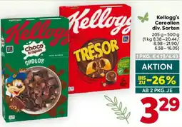Billa Kellogg's Cerealien Angebot