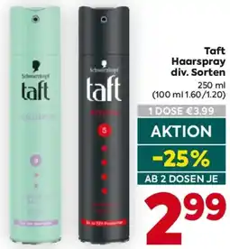 Billa Taft Haarspray Angebot