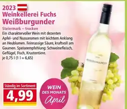 Norma Weinkellerei fuchs weißburgunder Angebot