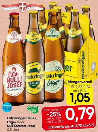 Spar Ottakringer helles lager oder null komma josef Angebot