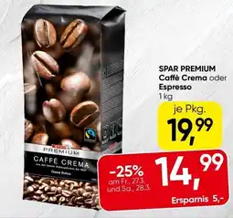 Spar Caffè crema oder espresso Angebot