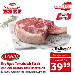 Interspar Dry aged tomahawk steak von der kalbin aus österreich Angebot