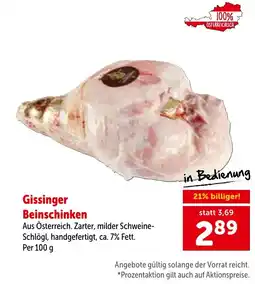 Interspar Gissinger beinschinken Angebot