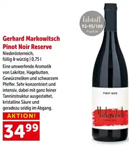 Interspar Gerhard markowitsch pinot noir reserve Angebot