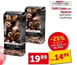 Interspar Caffè Crema oder Espresso Angebot