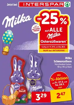 Interspar Milka Schmunzelhase Angebot