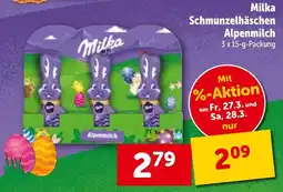 Interspar Milka Schmunzelhäschen Alpenmilch Angebot