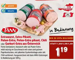 Interspar Extrawurst, extra-pikant puten-extra, puten-extra pikant, chili oder gurkerl-extra aus österreich Angebot