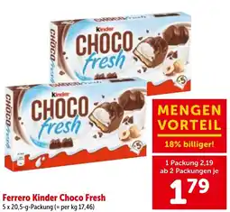 Interspar Ferrero kinder choco fresh Angebot