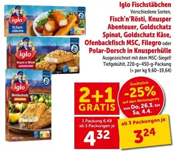 Interspar Iglo fischstäbchen Angebot