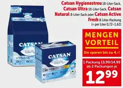 Interspar Catsan hygienestreu, catsan ultra, catsan natural oder catsan active Angebot