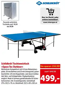Interspar Schildkröt tischtennistisch space tec outdoor Angebot