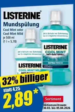 Norma Listerine mundspülung Angebot