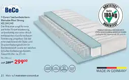 Matratzen Concord Beco 7-zonen taschenfederkern- matratze maxi strong h3 h4 h5 Angebot