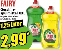 Norma Fairy geschirr- spülmittel xxl Angebot