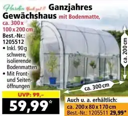 Norma Ganzjahres gewächshaus Angebot