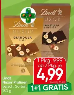 Eurospar Lindt Pralinen Nuxor Angebot