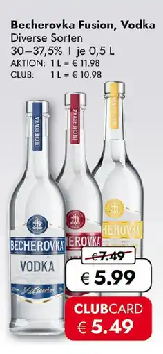 Travel FREE Becherovka Fusion, Vodka Angebot