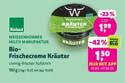 Denn's Biomarkt Bio- frischecreme kräuter Angebot