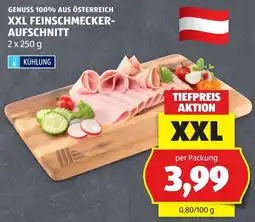 Hofer Genuss 100% aus österreich xxl feinschmecker- aufschnitt Angebot