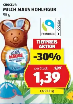 Hofer CHOCEUR MILCH MAUS HOHLFIGUR Angebot