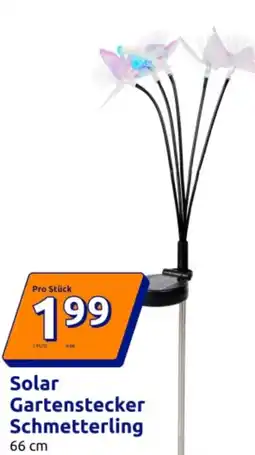 Action Solar Gartenstecker Schmetterling Angebot