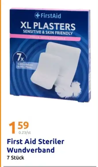 Action First aid steriler wundverband Angebot
