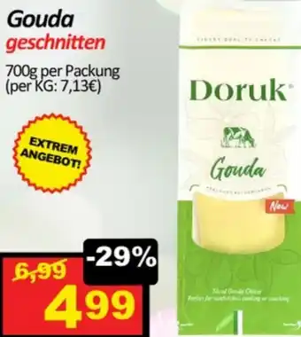 Gouda geschnitten