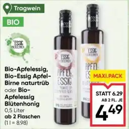 Maximarkt Bio-apfelessig, bio-essig apfel- birne naturtrüb oder bio- apfelessig blütenhonig Angebot