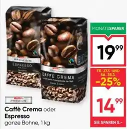 Maximarkt Caffè Crema oder Espresso Angebot