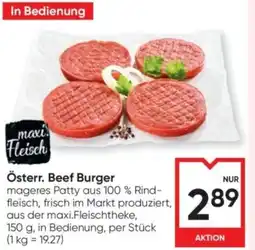 Maximarkt Österr. Beef Burger Angebot