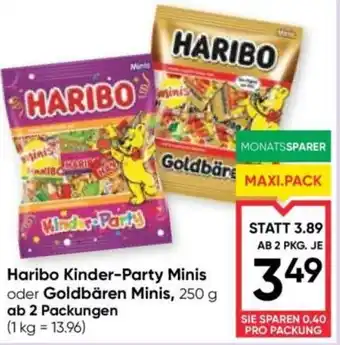 Maximarkt Haribo kinder-party minis oder goldbären minis Angebot