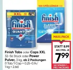 Maximarkt Finish tabs oder caps oder power pulver, Angebot