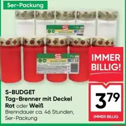 Maximarkt S-budget tag-brenner mit deckel rot oder weiß Angebot