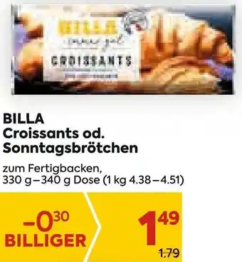 Billa Billa Croissants Od.Sonntagsbrötchen 330g-340g Angebot