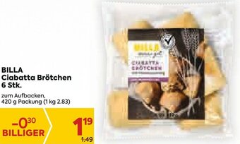 Billa Billa Ciabatta Brötchen Angebot