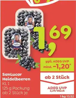 ADEG SanLucar Heidelbeeren Angebot