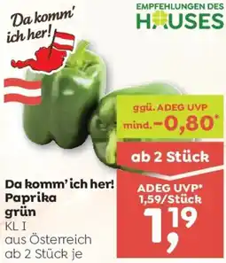 ADEG Da komm'ich her! Paprika grün Angebot