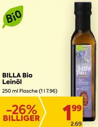 Billa Billa Bio Leinöl 250 mml Angebot