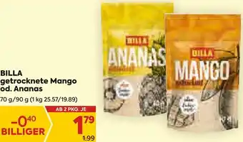 Billa Billa Getrocknete Mango Od. Ananas 70-90g Angebot