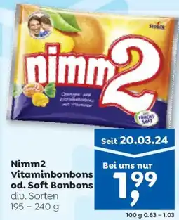 ADEG Nimm2 Vitaminbonbons od. Soft Bonbons Angebot
