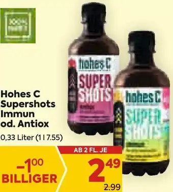 Billa Hohes C Supershots Immun Od.Antiox 0,33 Liter Angebot