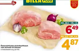 Billa Österreichisches Schnitzelfleisch vom Schwein im Ganzen Angebot