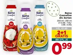 Billa Rama Cremefine Angebot