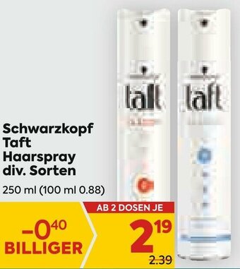 Billa Schwarzkopf Taft Haarspray Div. Sorten 250 ml Angebot