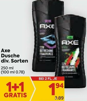 Billa Axe Dusche Div. Sorten 250ml Angebot